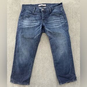 J Brand Womens Vintage dark blue cropped jeans